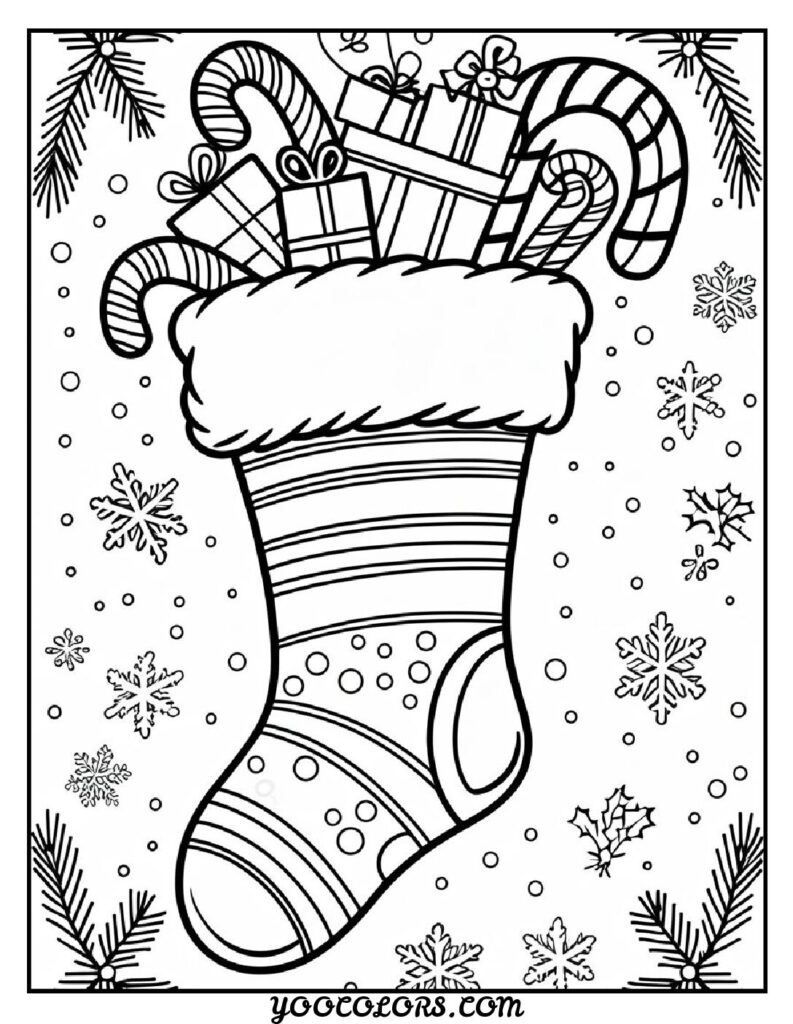 Christmas Coloring Pages for Kids: Top 23 Festive Designs to Print 14 CHRISTMAS COLORING PAGES Christmas Stocking Coloring Sheet pdf
