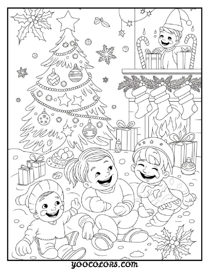 Christmas Coloring Pages for Kids: Top 23 Festive Designs to Print 20 CHRISTMAS COLORING PAGES Holiday wreath coloring pages pdf