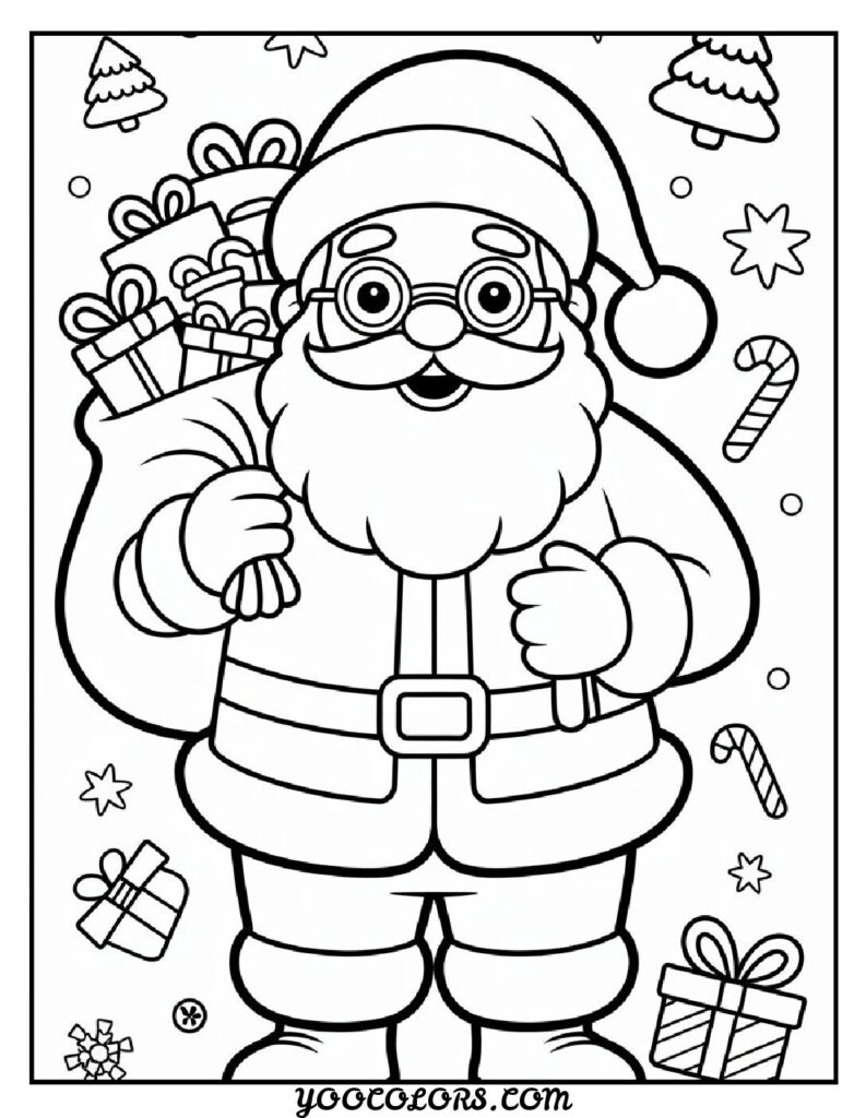 Christmas Coloring Pages for Kids: Top 23 Festive Designs to Print 24 CHRISTMAS COLORING PAGES Santa Claus coloring pages pdf