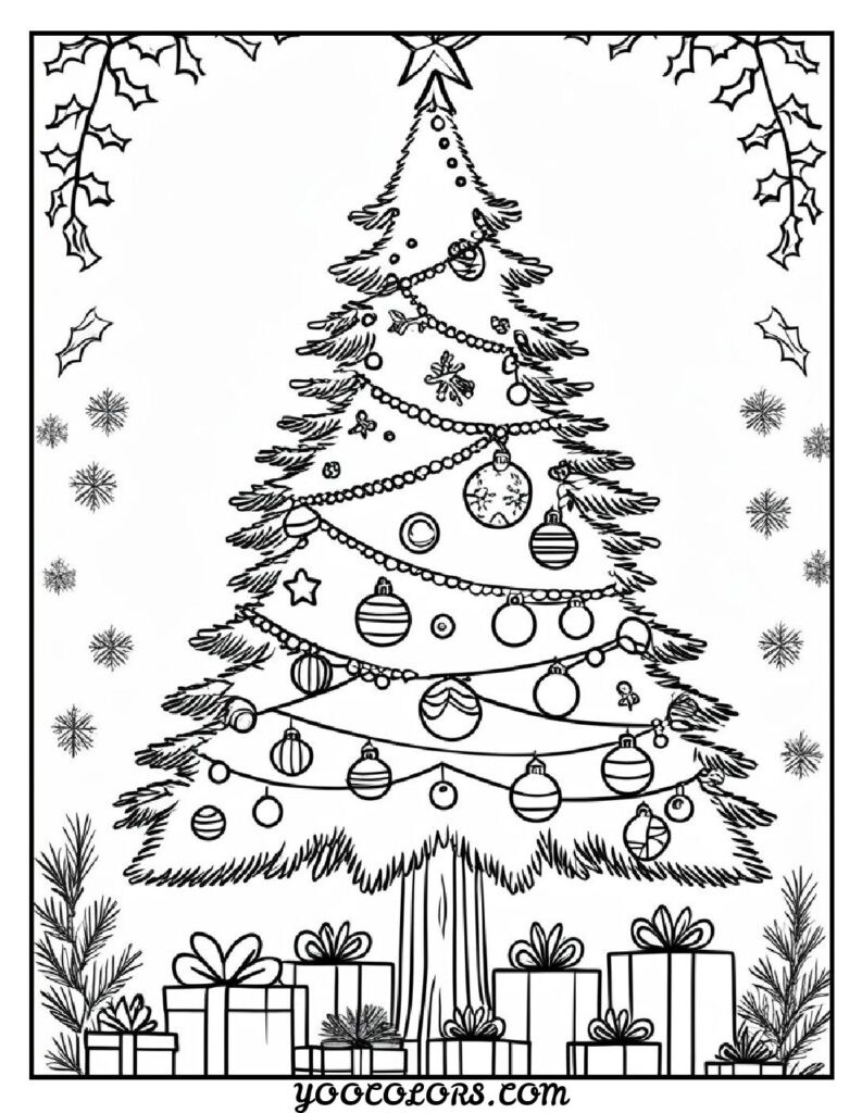 Christmas Coloring Pages for Kids: Top 23 Festive Designs to Print 4 CHRISTMAS COLORING PAGES christmas tree 1 pdf