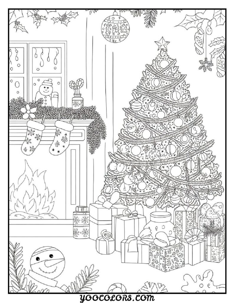 Christmas Coloring Pages for Kids: Top 23 Festive Designs to Print 11 CHRISTMAS tree COLORING PAGES pdf