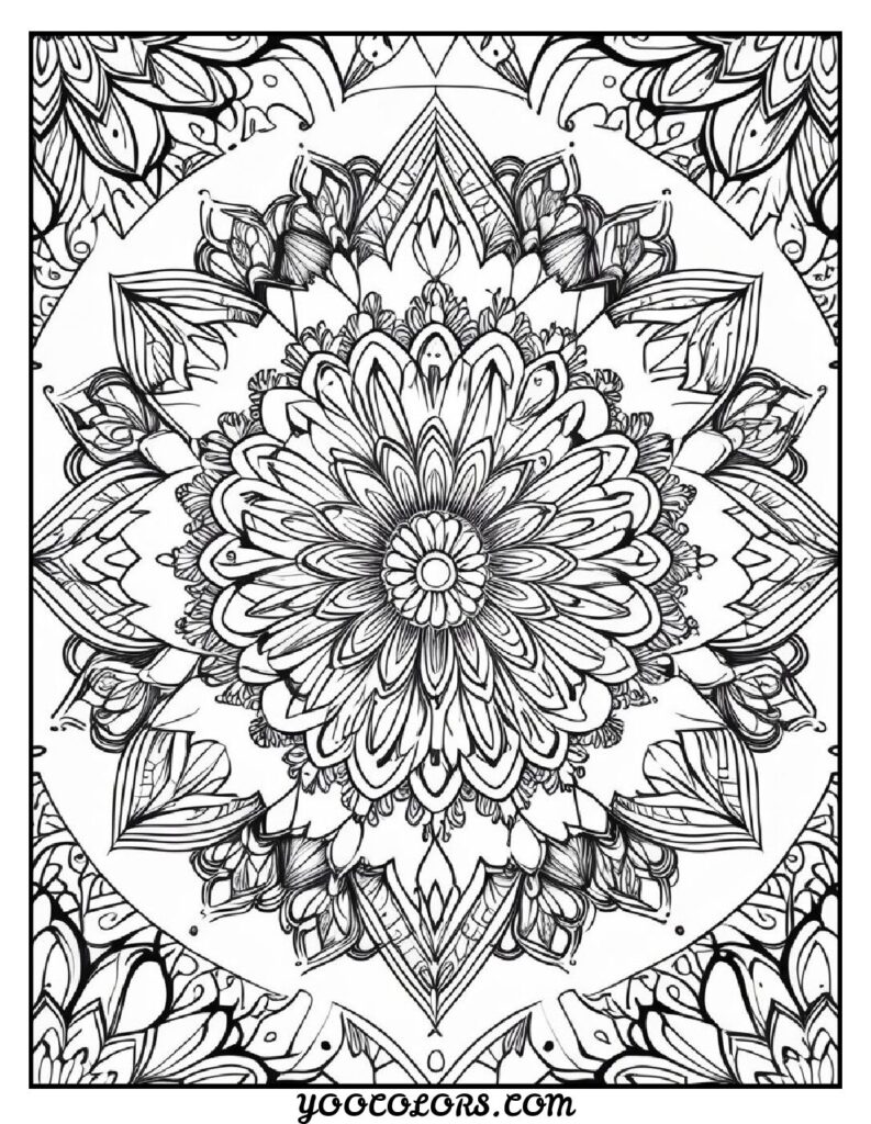 Free Printable Mandala Coloring Pages: 26 Intricate Designs Blending Art, and Spirituality 18 Mandala flowers coloring pages complex mandala sheets pdf