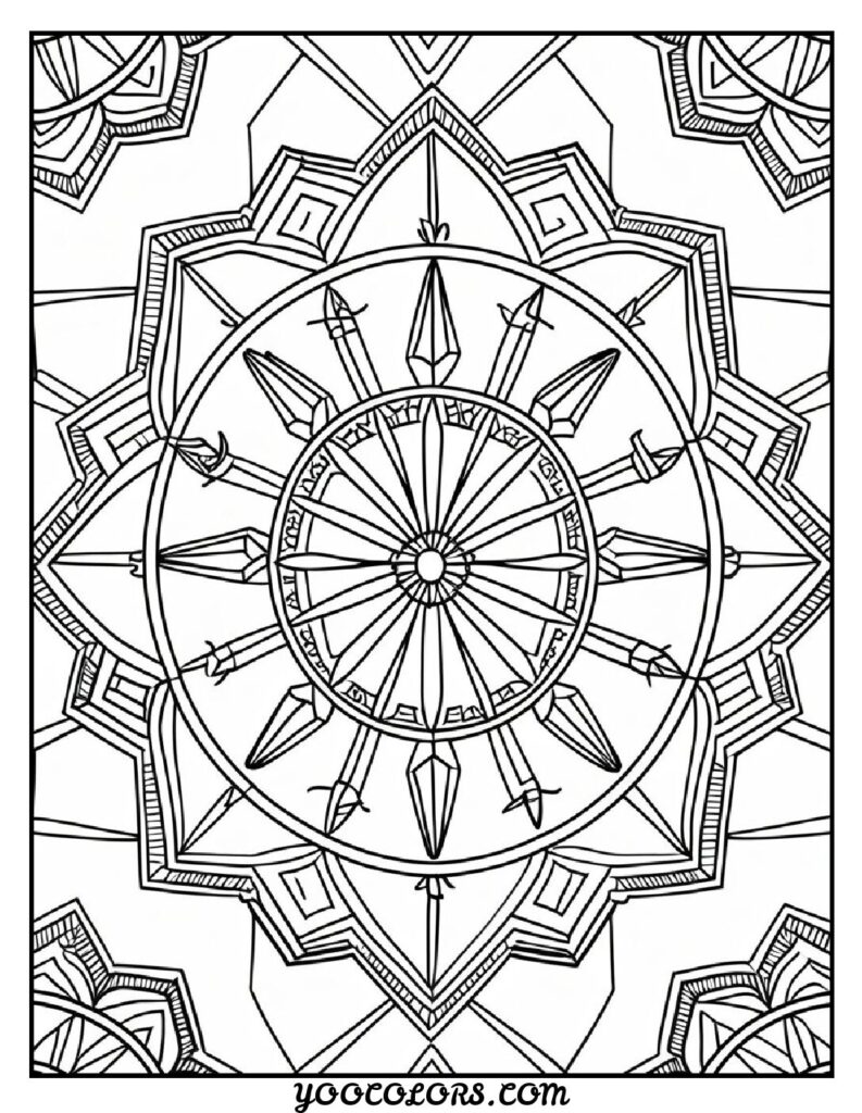 Free Printable Mandala Coloring Pages: 26 Intricate Designs Blending Art, and Spirituality 27 Mandala flowers coloring pages geometric sheets pdf