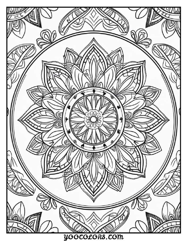 Free Printable Mandala Coloring Pages: 26 Intricate Designs Blending Art, and Spirituality 25 Mandala flowers coloring pages mandala for card making pdf