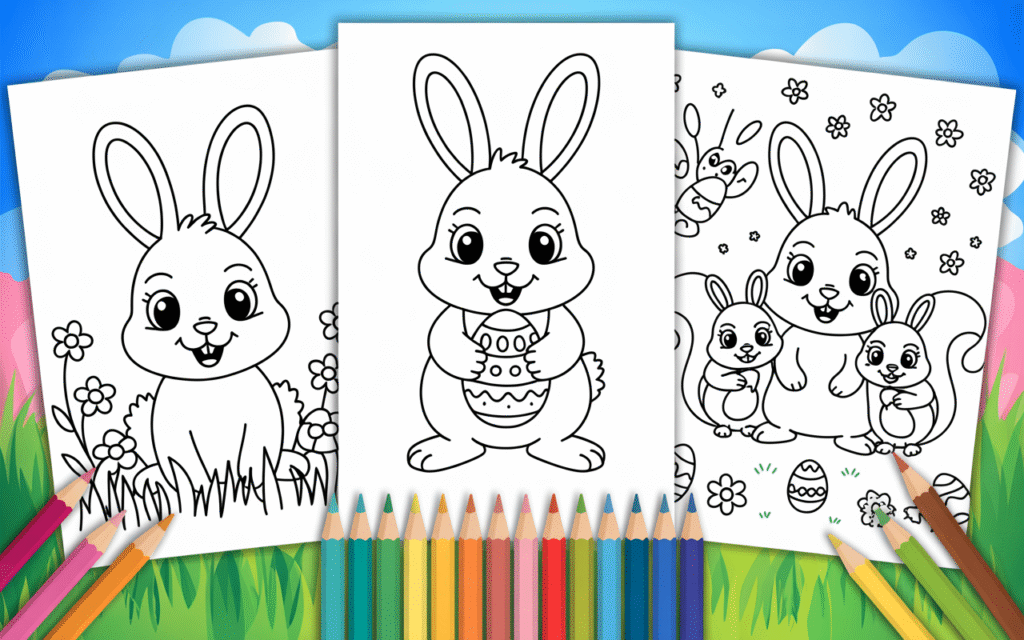 Cute Bunny Coloring Page 2o Free Printables Sheets