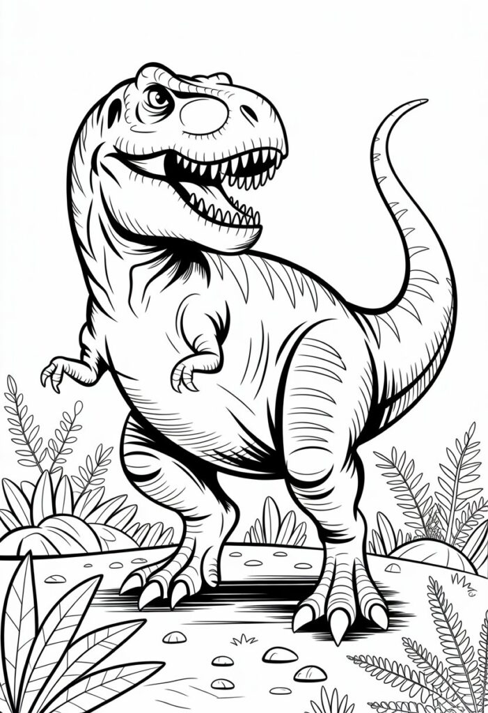 T-Rex Coloring Pages: Top 20 Printable Designs for Kids and Adults 22 t-rex coloring pages