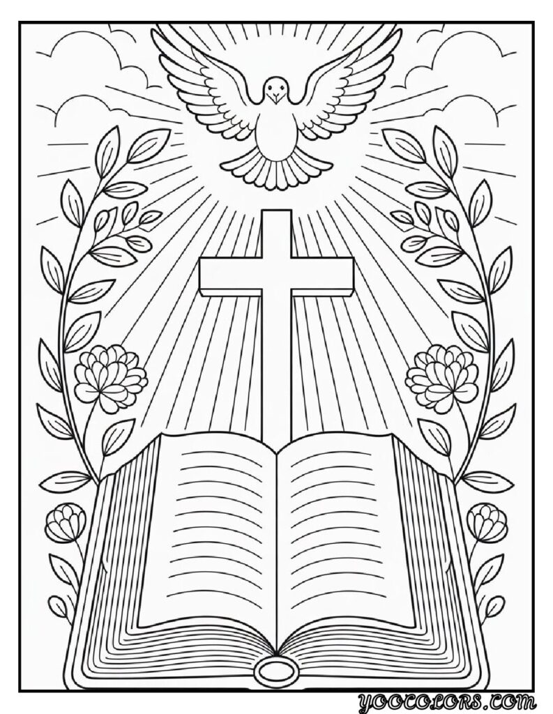 Christian Coloring Pages for Kids: 20 Inspirational Designs to Inspire Faith 21 Christian cioloring pages for kids the lords prayer coloring pages pdf