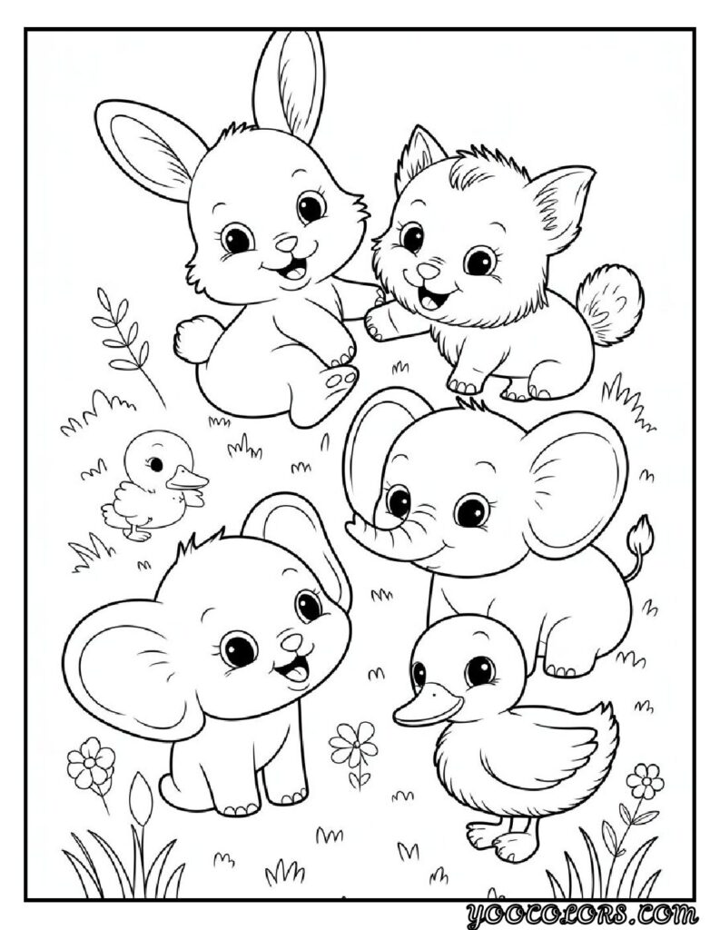 Coloring Pages Cute Ideas for Kids: 21 Engaging Designs to Inspire Creativity 9 Coloring Pages cute Charming Baby Animals pdf