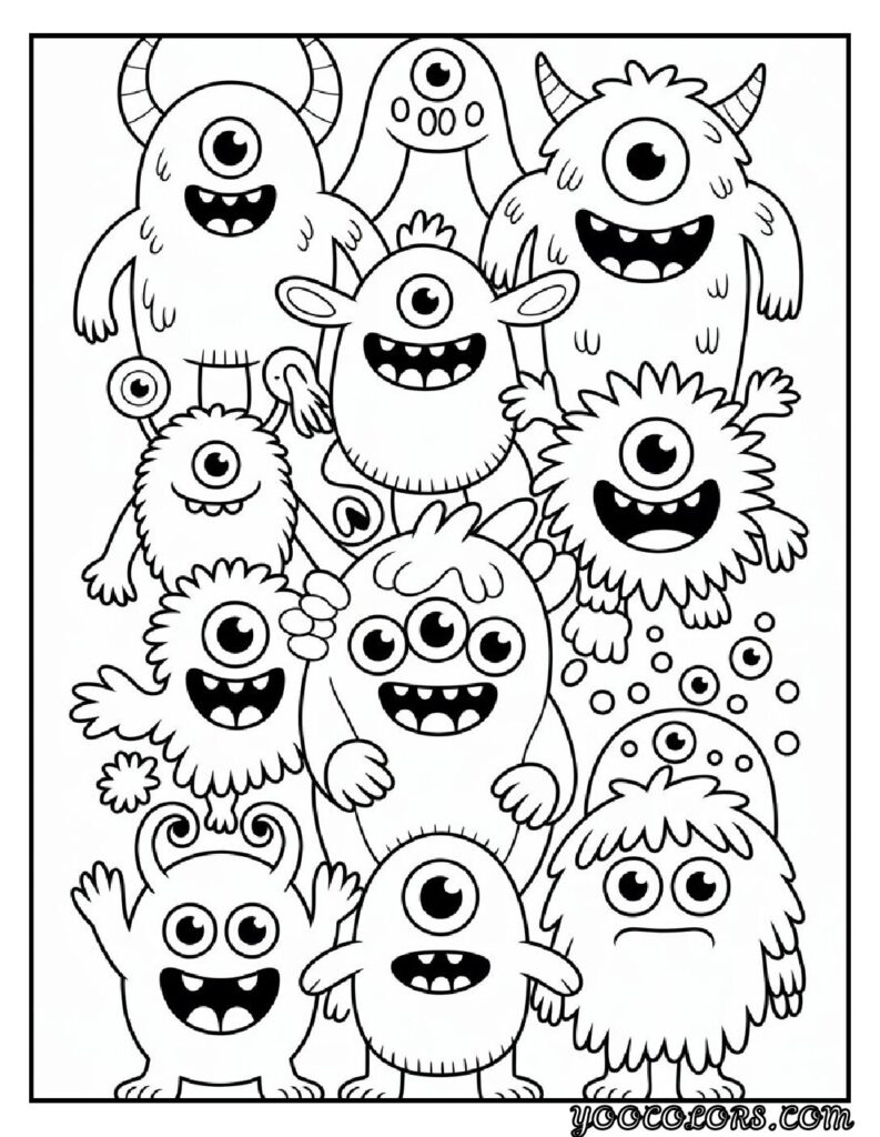 Coloring Pages Cute Ideas for Kids: 21 Engaging Designs to Inspire Creativity 17 Coloring Pages cute Funny Monster Coloring Sheets pdf