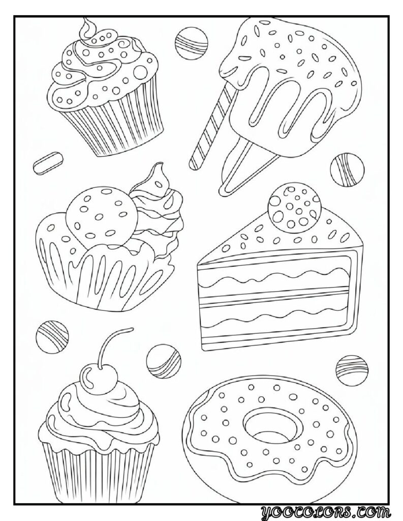 Coloring Pages Cute Ideas for Kids: 21 Engaging Designs to Inspire Creativity 7 Coloring Pages cute Sweet Dessert Coloring Sheets pdf