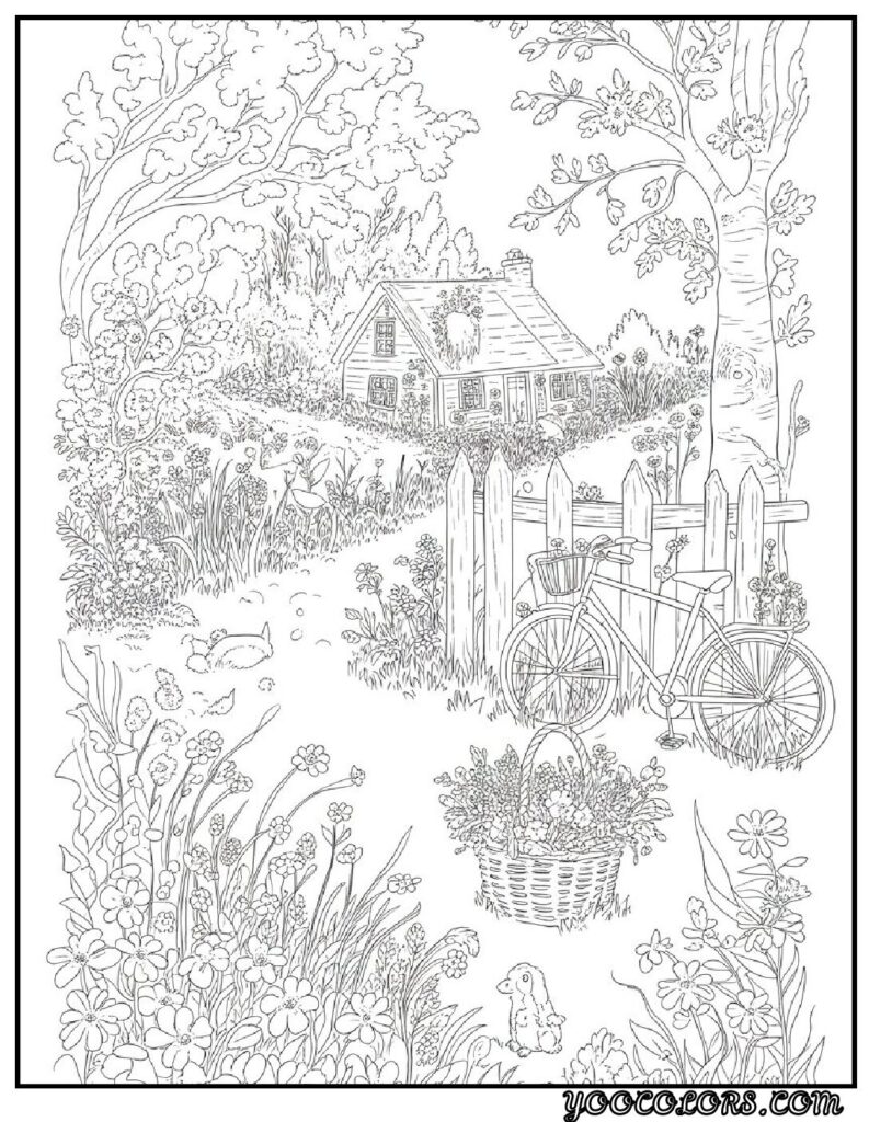 65+ Beautiful Cottagecore Coloring Pages for Relaxation and Creativity 55 Cottagecore Coloring Pages Cottagecore Coloring Pages for Adults Kids pdf
