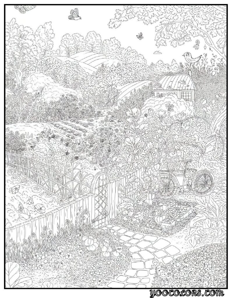 65+ Beautiful Cottagecore Coloring Pages for Relaxation and Creativity 62 Cottagecore Coloring Pages Intricate Countryside Patterns pdf