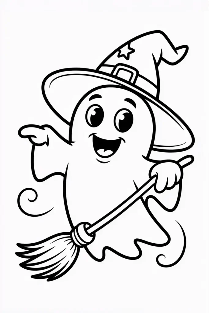 Halloween Coloring Pages Ghost: Free Printables for Kids & Adults 12 halloween coloring pages ghost