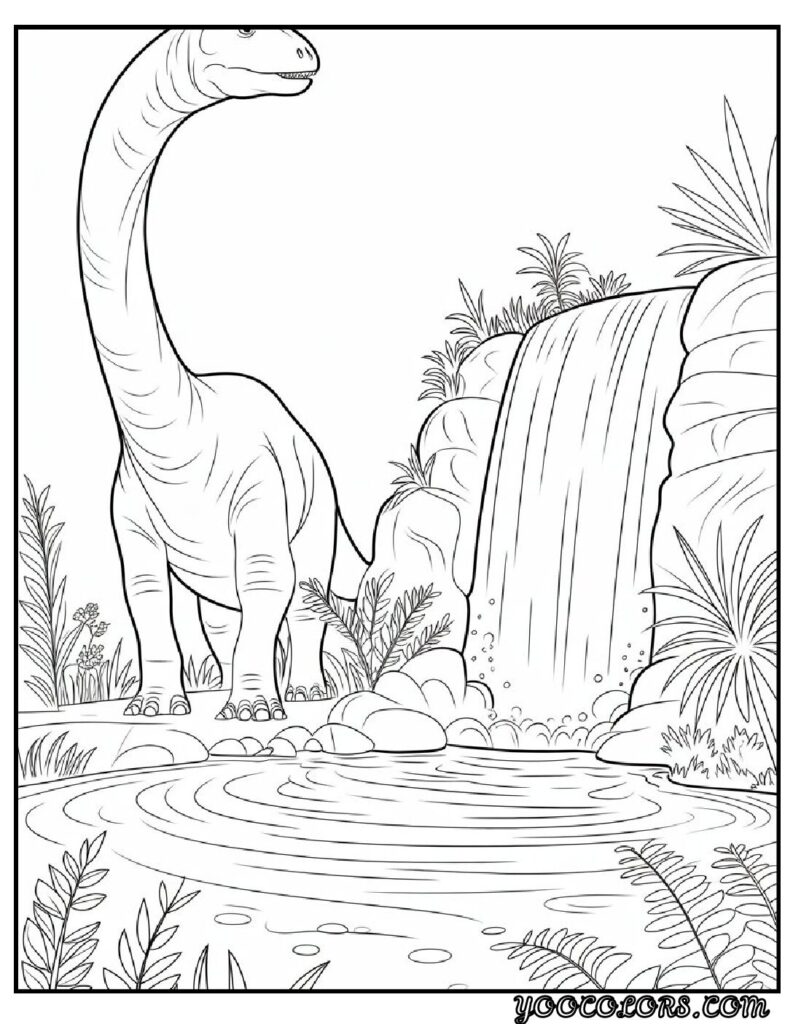 Dinosaur Coloring Pages Printable: Top 20 Designs for All Ages 7 Dinosaur Coloring Pages Printable Brachiosaurus by Waterfall pdf