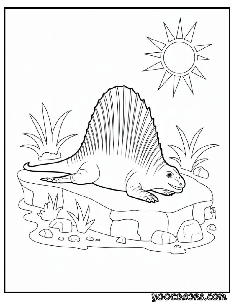 Dinosaur Coloring Pages Printable: Top 20 Designs for All Ages 21 Dinosaur Coloring Pages Printable Dimetrodon Sunbathing pdf