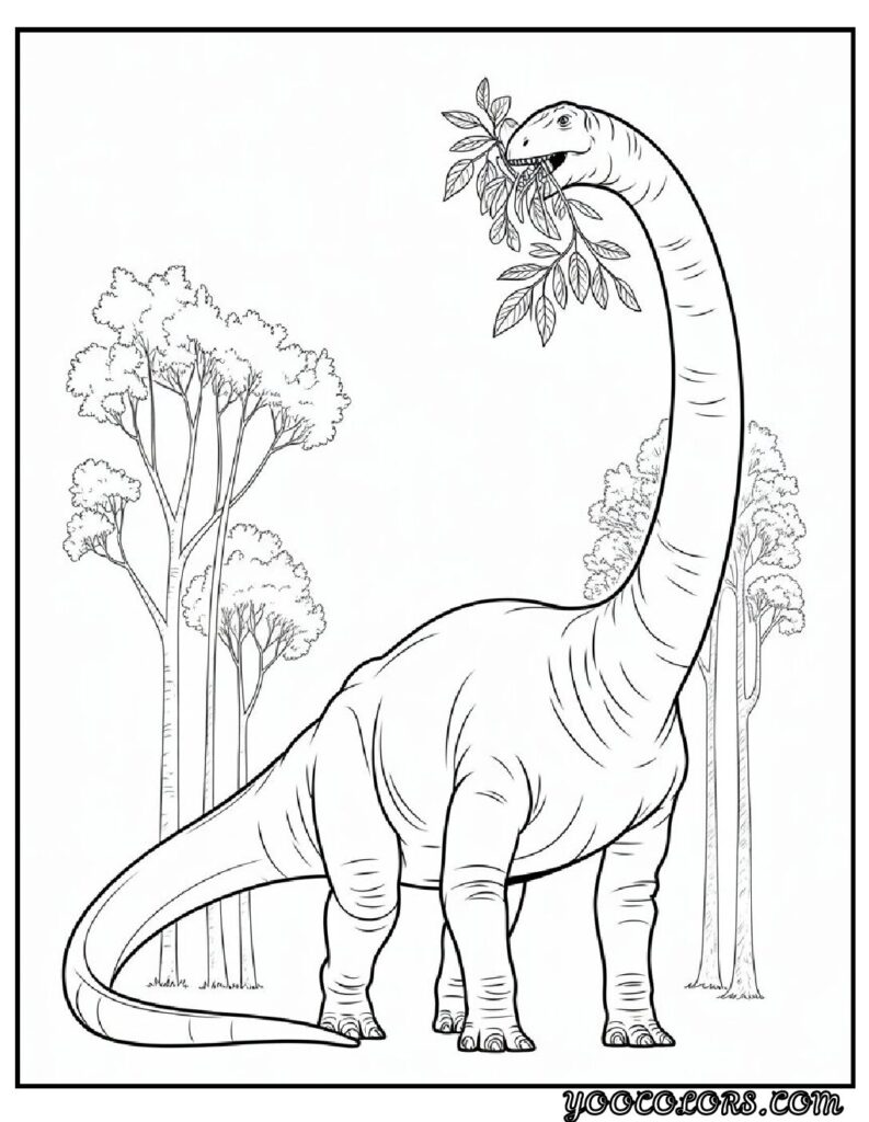 Dinosaur Coloring Pages Printable: Top 20 Designs for All Ages 15 Dinosaur Coloring Pages Printable Diplodocus Eating Trees pdf
