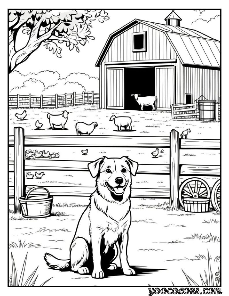 Farm Animal Coloring Pages: Top 20 Designs for Educational and Fun Activities 15 Fram animal coloring pages dog coloring pages pdf