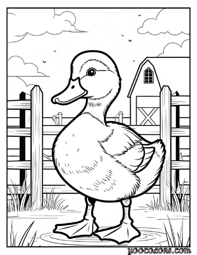 Farm Animal Coloring Pages: Top 20 Designs for Educational and Fun Activities 10 Fram animal coloring pages duck coloring pages pdf