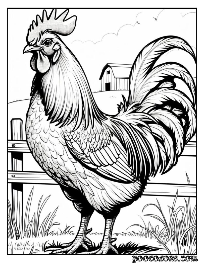 Farm Animal Coloring Pages: Top 20 Designs for Educational and Fun Activities 13 Fram animal coloring pages rooster coloring pages pdf