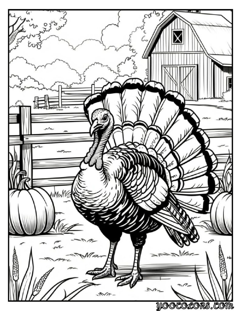 Farm Animal Coloring Pages: Top 20 Designs for Educational and Fun Activities 9 Fram animal coloring pages turkey coloring pages pdf