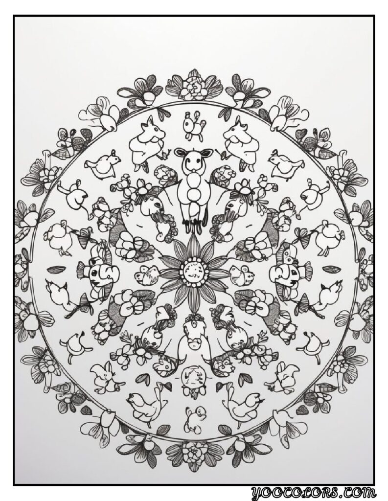 Farm Animal Coloring Pages: Top 20 Designs for Educational and Fun Activities 21 Fram animal mandala coloring pages 1 pdf