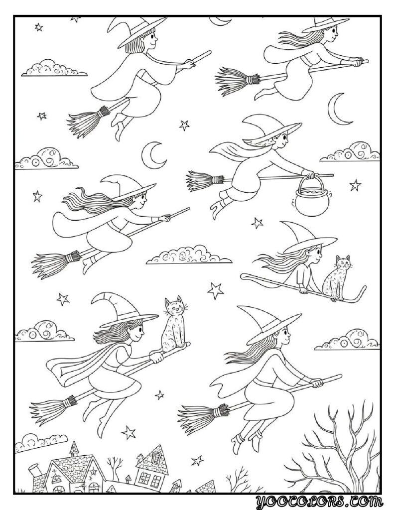 20 Halloween Coloring Pages for Fun and Creative Festive Activities 8 Halloween coloring pages 4 pdf