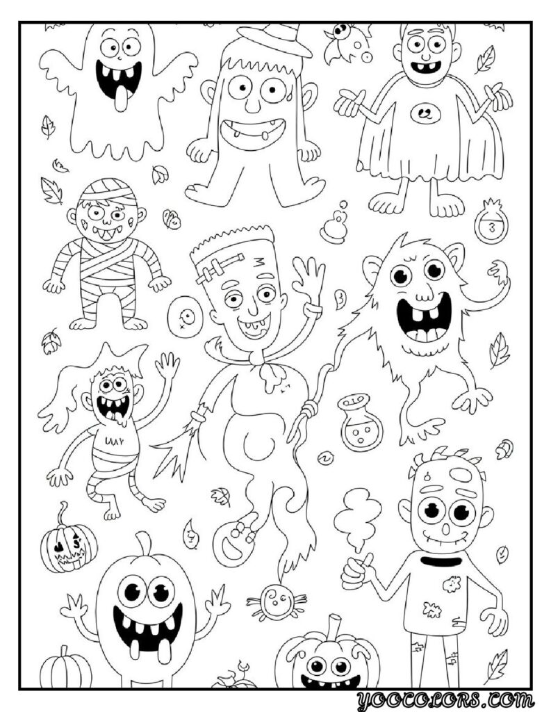 20 Halloween Coloring Pages for Fun and Creative Festive Activities 9 Halloween coloring pages 7 pdf