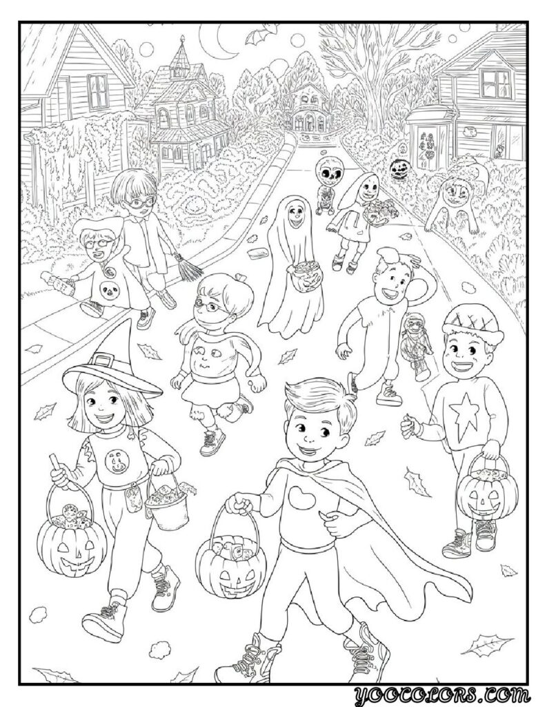 20 Halloween Coloring Pages for Fun and Creative Festive Activities 11 Halloween coloring pages 9 pdf