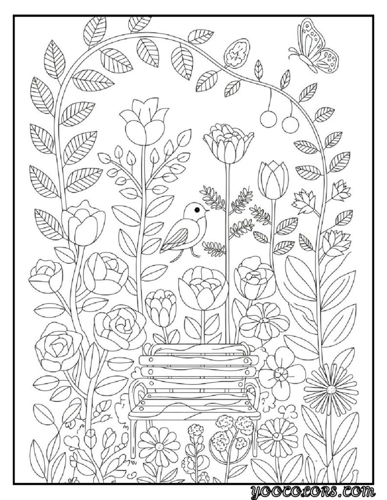 Coloring Pages Cute Ideas for Kids: 21 Engaging Designs to Inspire Creativity 19 Lovely Garden Scenes pdf