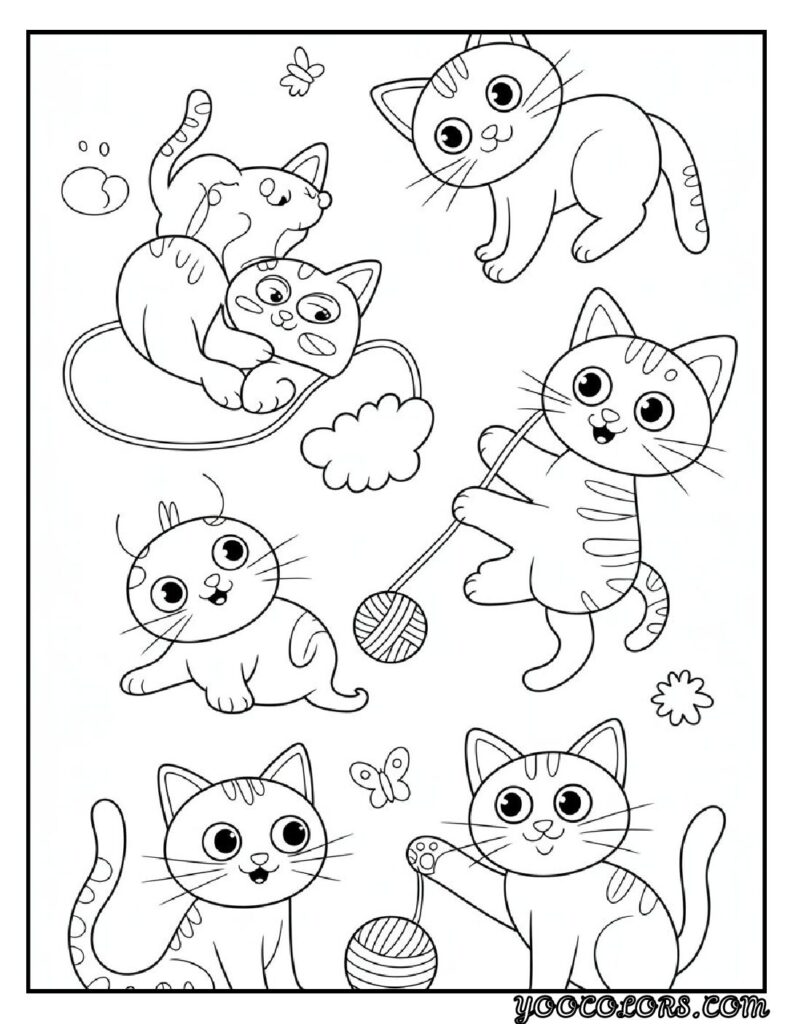 Printable Cute Cat Coloring Pages 20 Best Designs for All Ages 8 Printable Cute Cat Coloring Pages Cartoon Style Cats pdf