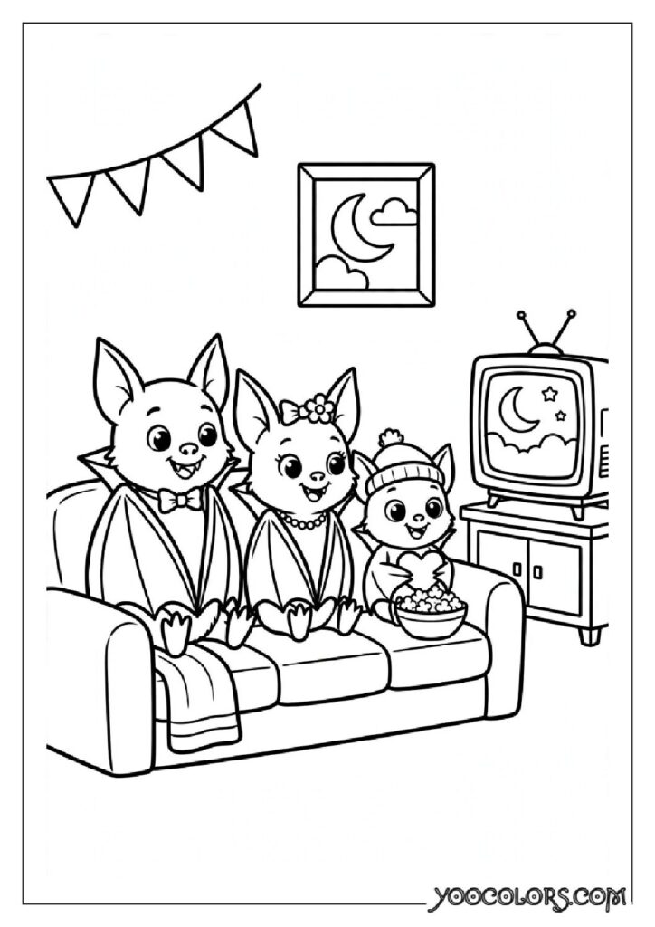 48 Halloween Coloring Pages for Fun and Creative Festive Activities 18 bat family tv time pdf