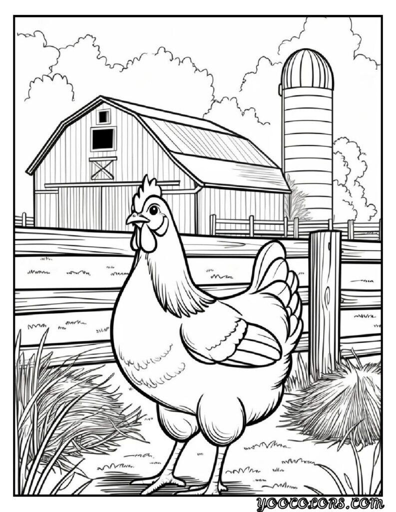 Farm Animal Coloring Pages: Top 20 Designs for Educational and Fun Activities 6 chicken coloring pages 1 pdf
