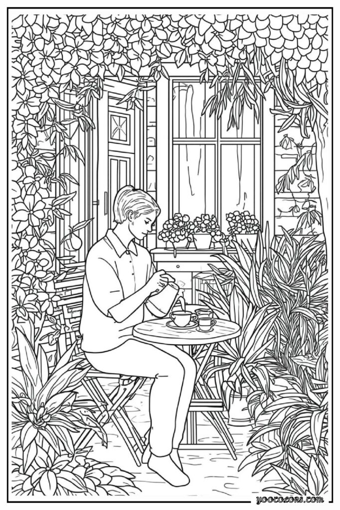 65+ Beautiful Cottagecore Coloring Pages for Relaxation and Creativity 13 cottage core COLORING PAGES 11 pdf