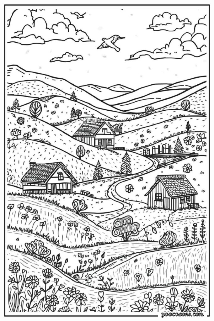 65+ Beautiful Cottagecore Coloring Pages for Relaxation and Creativity 14 cottage core COLORING PAGES 14 pdf