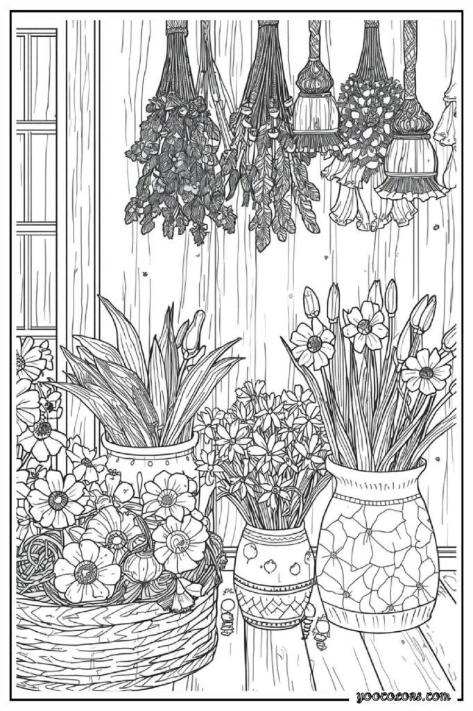 65+ Beautiful Cottagecore Coloring Pages for Relaxation and Creativity 5 cottage core COLORING PAGES 2 pdf