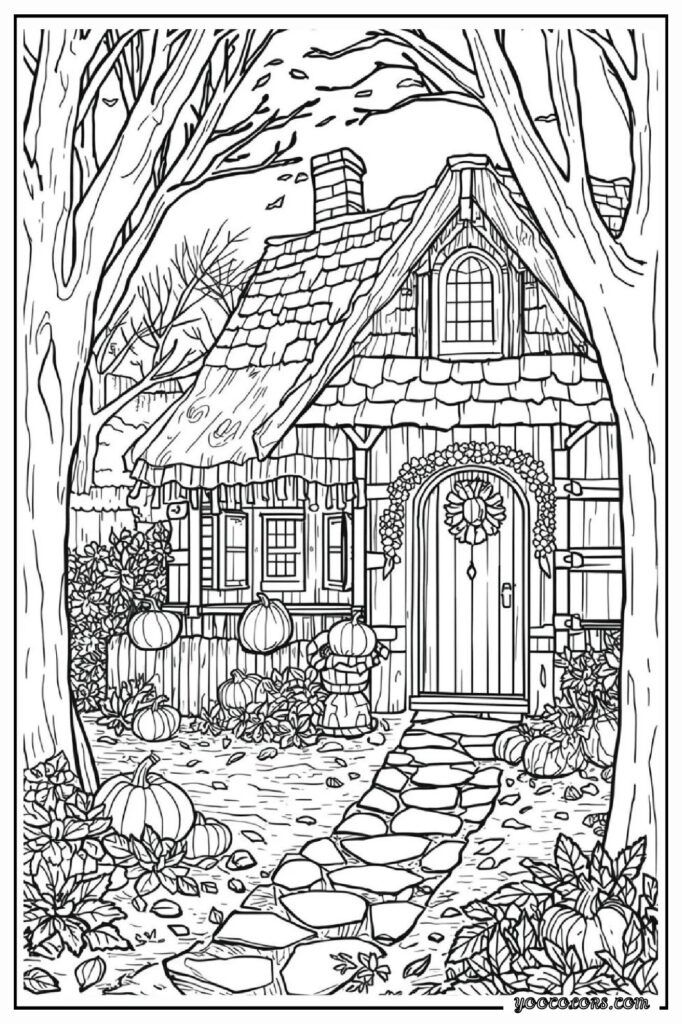 65+ Beautiful Cottagecore Coloring Pages for Relaxation and Creativity 23 cottage core COLORING PAGES 22 pdf