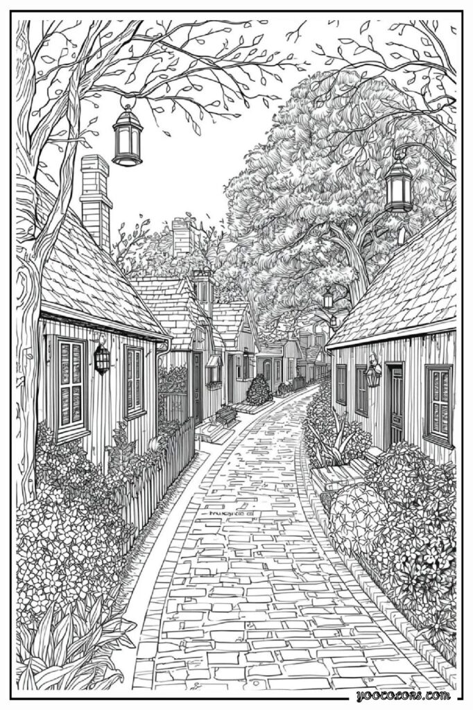 65+ Beautiful Cottagecore Coloring Pages for Relaxation and Creativity 24 cottage core COLORING PAGES 25 pdf