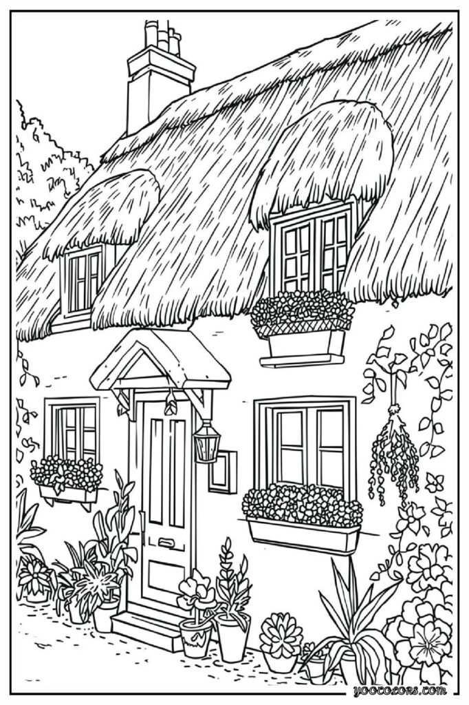 65+ Beautiful Cottagecore Coloring Pages for Relaxation and Creativity 28 cottage core COLORING PAGES 29 pdf