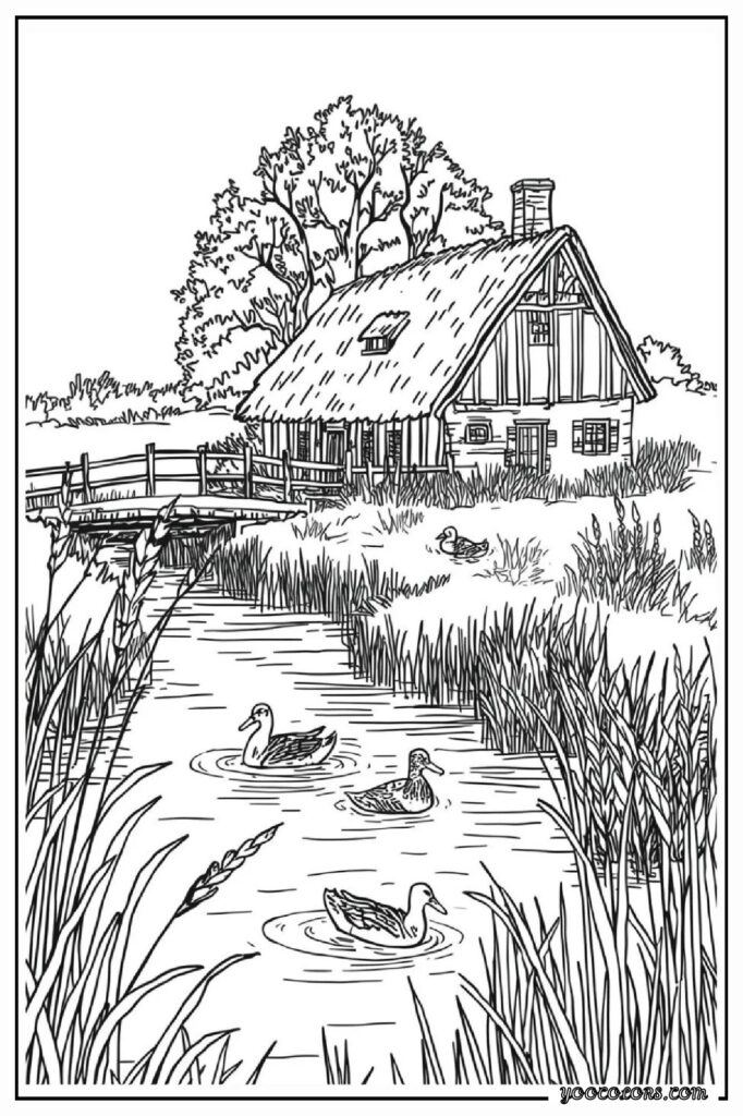 65+ Beautiful Cottagecore Coloring Pages for Relaxation and Creativity 31 cottage core COLORING PAGES 30 pdf