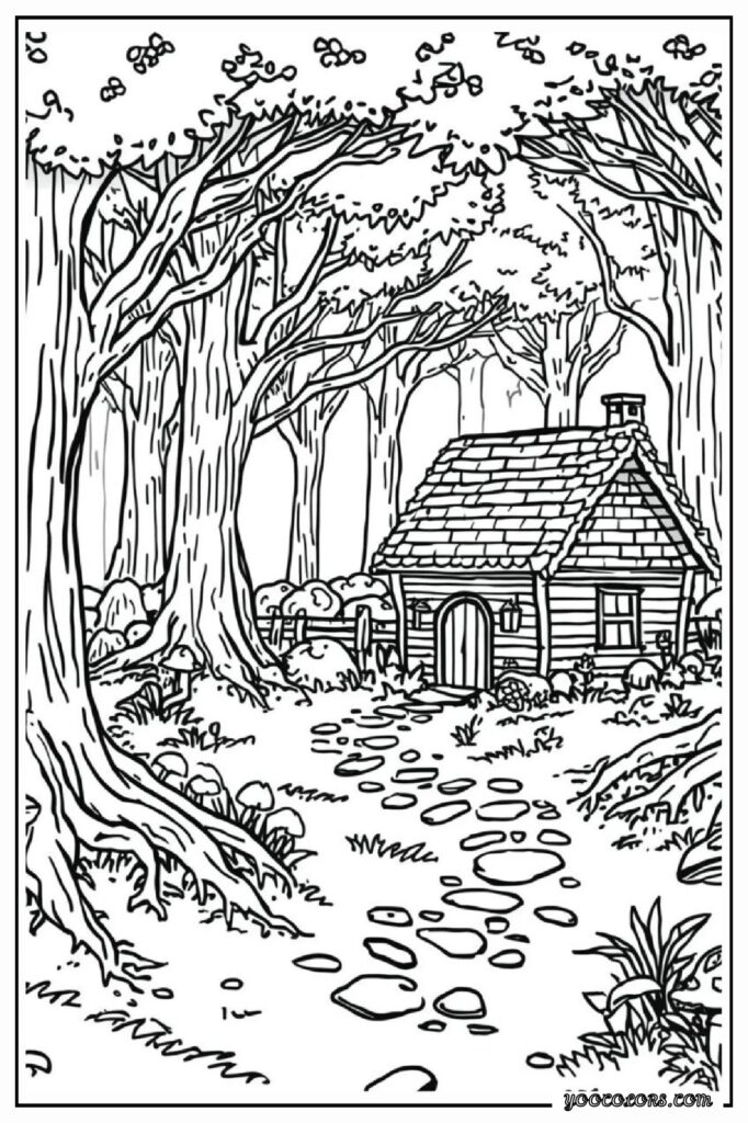 65+ Beautiful Cottagecore Coloring Pages for Relaxation and Creativity 33 cottage core COLORING PAGES 32 pdf