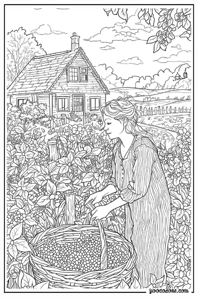 65+ Beautiful Cottagecore Coloring Pages for Relaxation and Creativity 52 cottage core COLORING PAGES 53 2 pdf