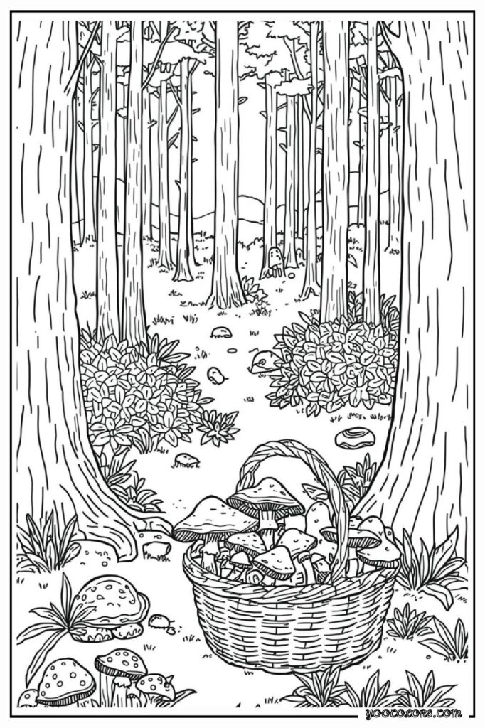 65+ Beautiful Cottagecore Coloring Pages for Relaxation and Creativity 9 cottage core COLORING PAGES 7 pdf