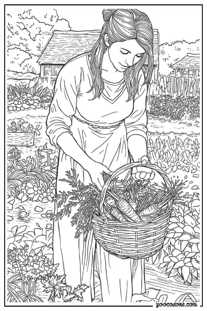 65+ Beautiful Cottagecore Coloring Pages for Relaxation and Creativity 3 cottage core COLORING PAGES pdf