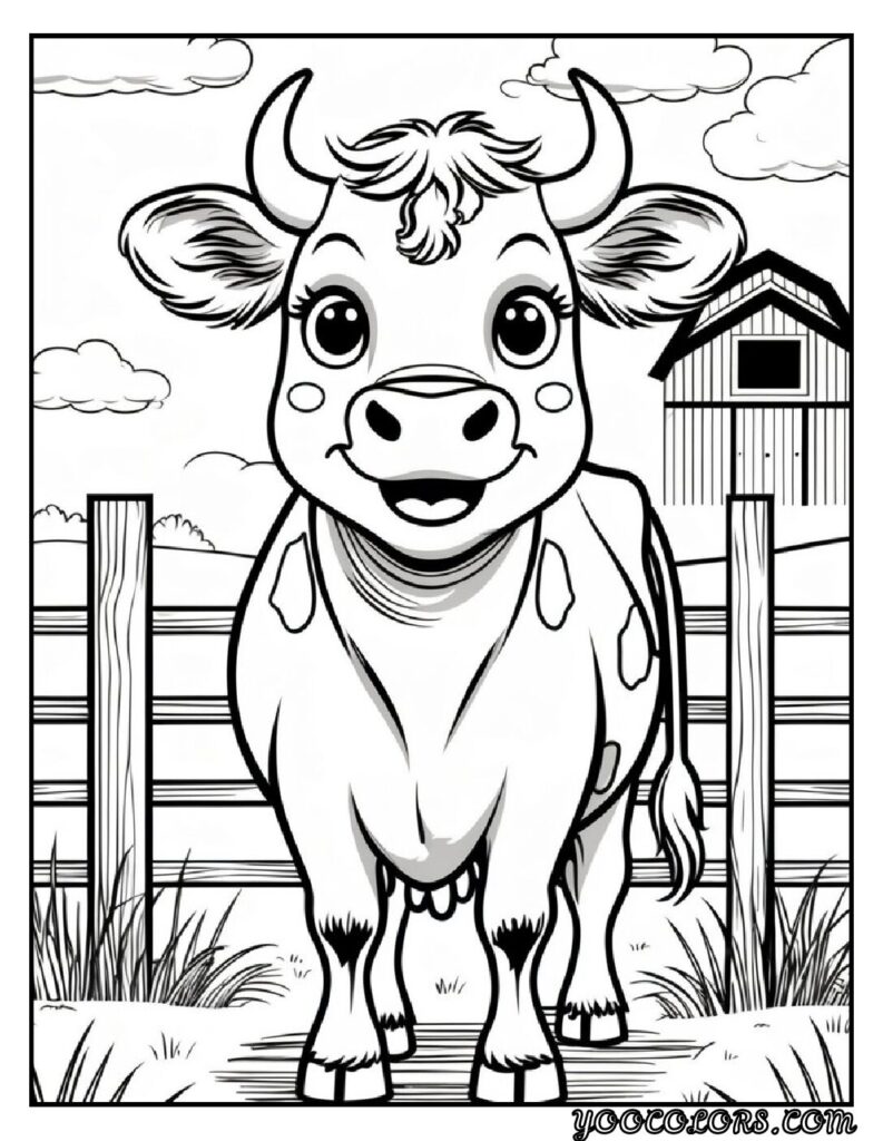 Farm Animal Coloring Pages: Top 20 Designs for Educational and Fun Activities 3 cow coloring pages pdf