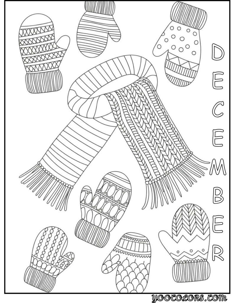 December Coloring Pages 12 Unique Free Printasble Designs 26 december coloring pages Cozy fireplace scene and 'DECEMBER' text