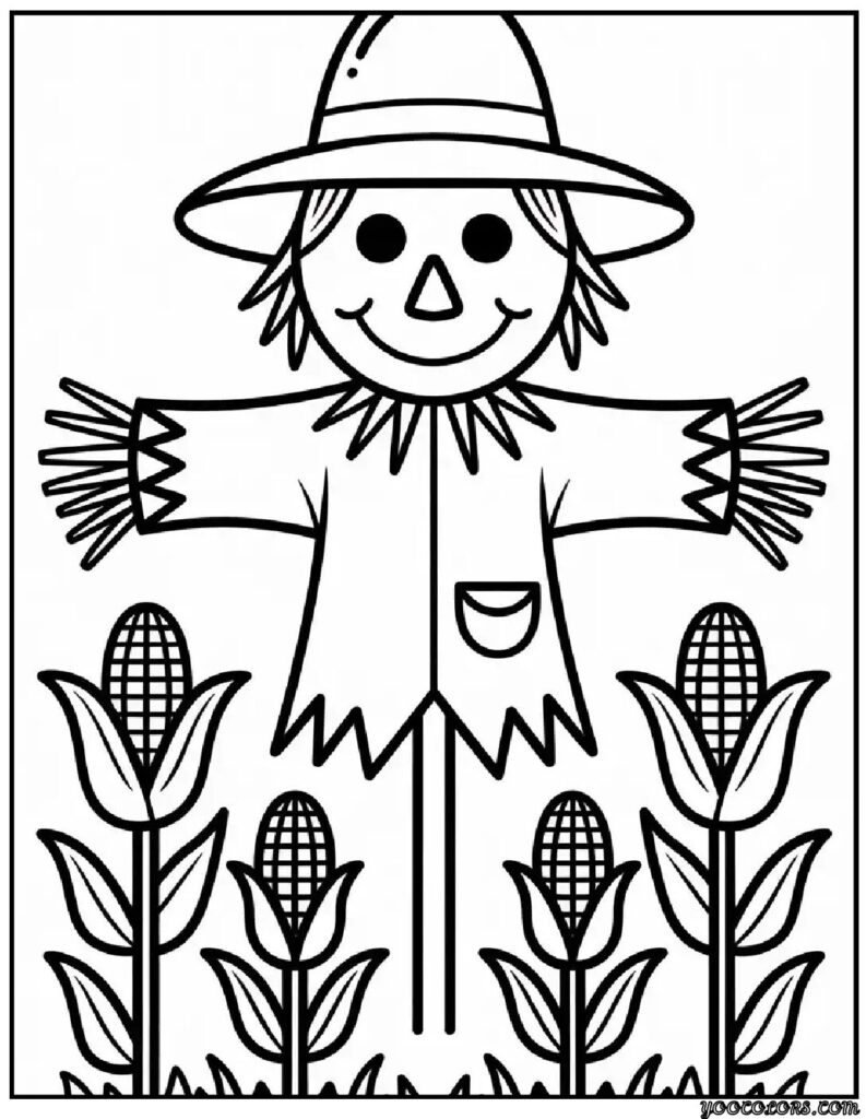 Fall Coloring Pages for Kids: Fun, Free & Creative Autumn Printables 5 fall coloring pages for kids happy scare crow pdf