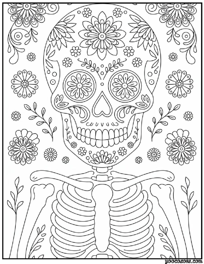 Halloween Coloring Pages for Adults: Intricate Spooky Designs to Print 14 halloween coloring pages for adults mandla patteren skull pdf