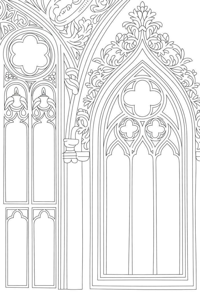 Gothic Coloring Pages for Adults: Top 20 Designs to Download as PDF and Png Files. 42 image 10