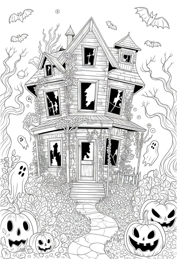 Halloween Coloring Pages for Adults: Intricate Spooky Designs to Print 2 Halloween Coloring Pages for Adults