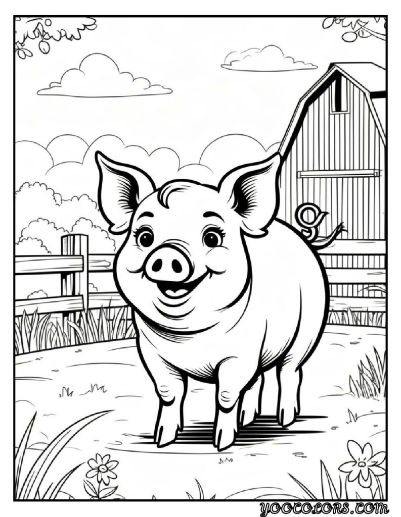 Farm Animal Coloring Pages: Top 20 Designs for Educational and Fun Activities 4 pig coloring pages 1 1 pdf